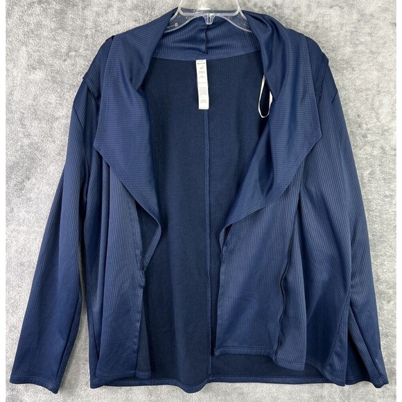 Marika Womens 0X Blue‎ Cardigan Long Sleeve Top Open Lightweight Casual Ribbed - Picture 1 of 9